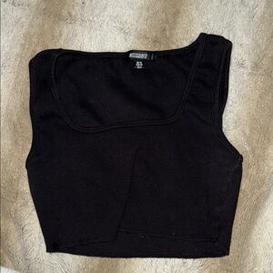 Missguided Black Crop Top